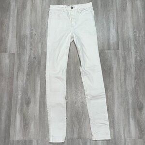 Hollister- White Super Skinny Jeans Size 1R High Rise Everyday Casual Basics